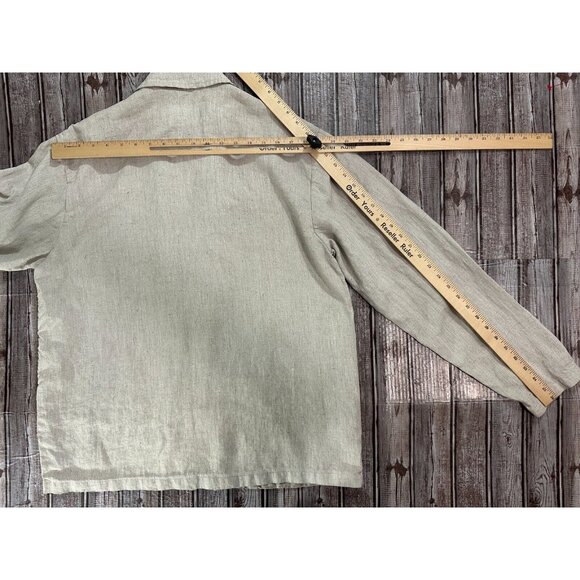 Our Legacy Linen blend full Zip jacket Size 50 color coated grey made in Italy - Picture 7 of 7